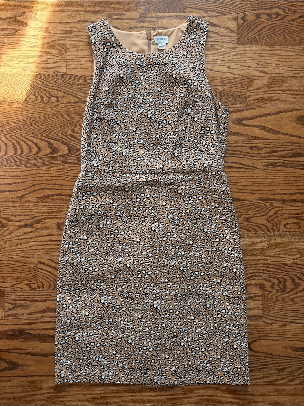 J. Crew Beige Tan Leopard Print Sheath Dress